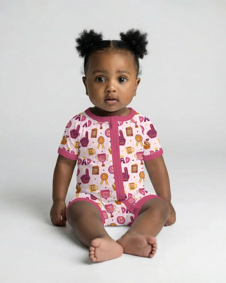 World's Best Dad Bamboo Shorty Zippy