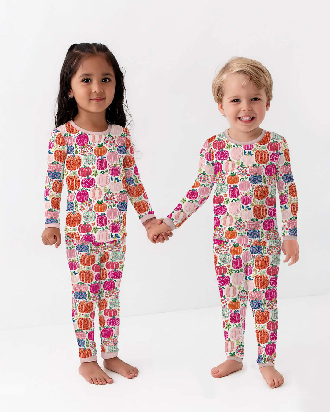 Pumpkin & Bloom Bamboo Two Piece Long Sleeve Pajama Set