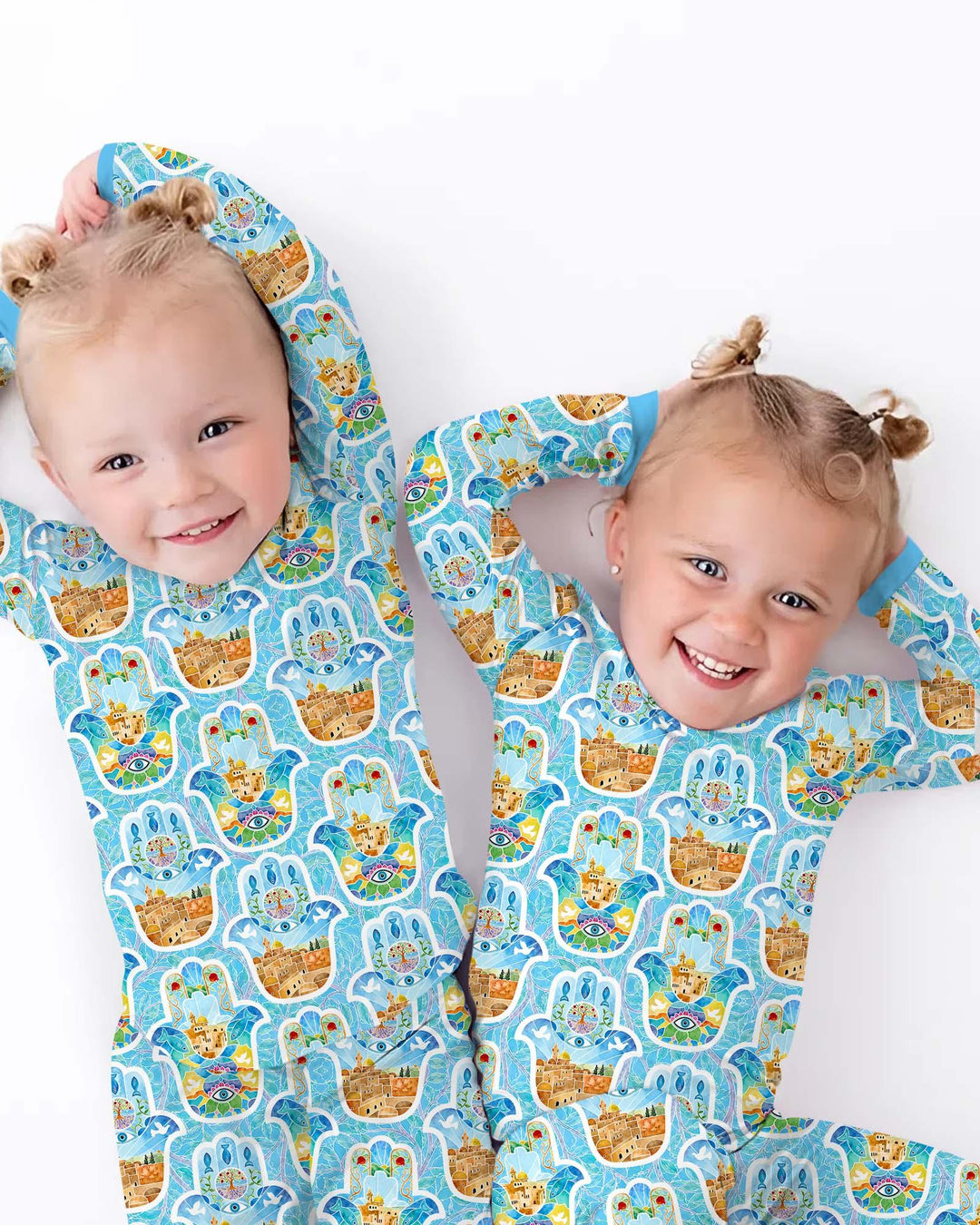 Conjunto de pijama de dos piezas de bambú con mangas largas, plantilla PERSONALIZADA