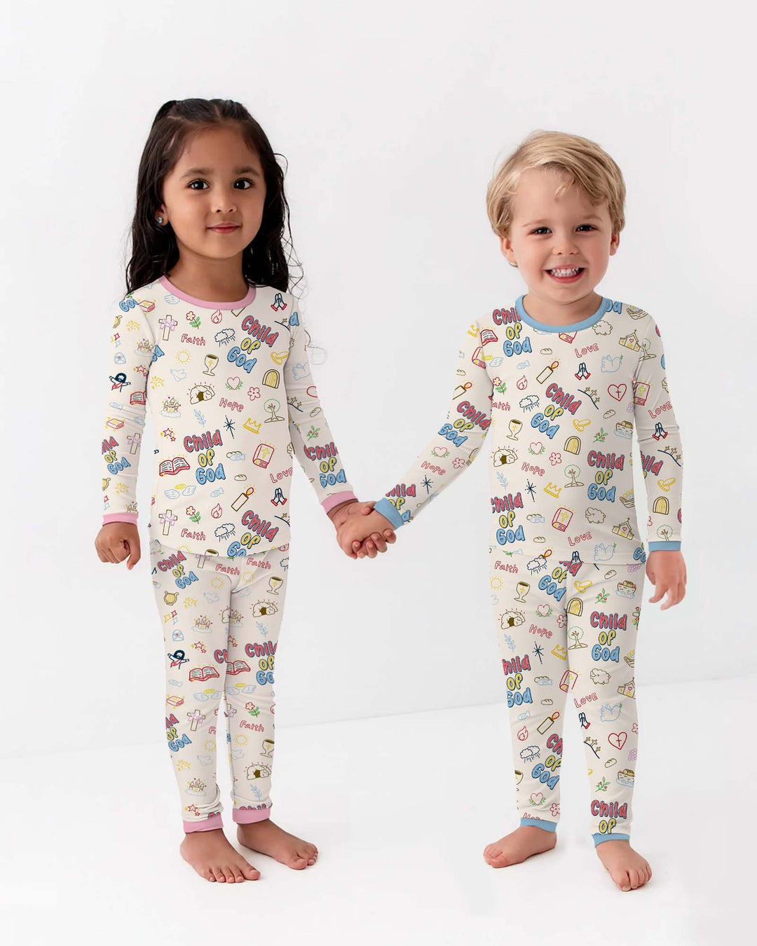 A Child Of God Family Matching Bamboo Two Piece Long Sleeve Pajama Set