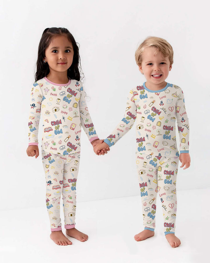 A Child Of God Family Matching Bamboo Two Piece Long Sleeve Pajama Set
