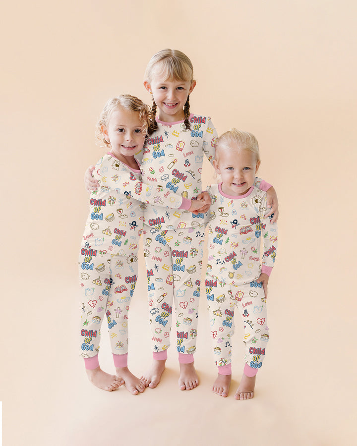 A Child Of God Family Matching Bamboo Two Piece Long Sleeve Pajama Set