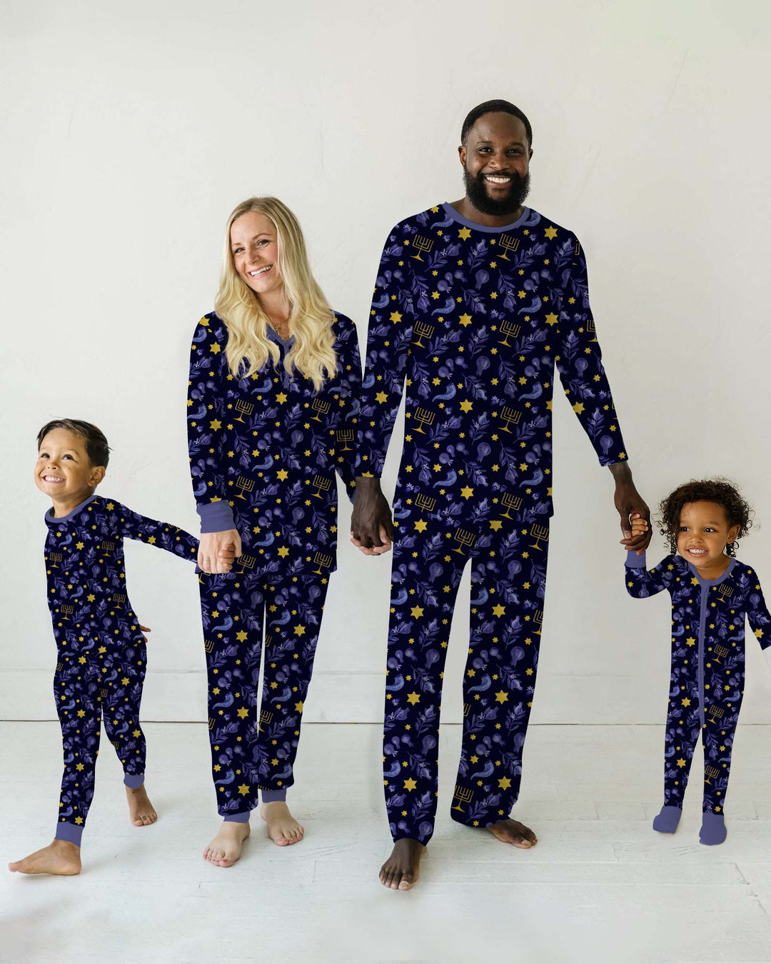 Rosh Hashanah Night Family Matching Bamboo Two Piece Long Sleeve Pajama Set