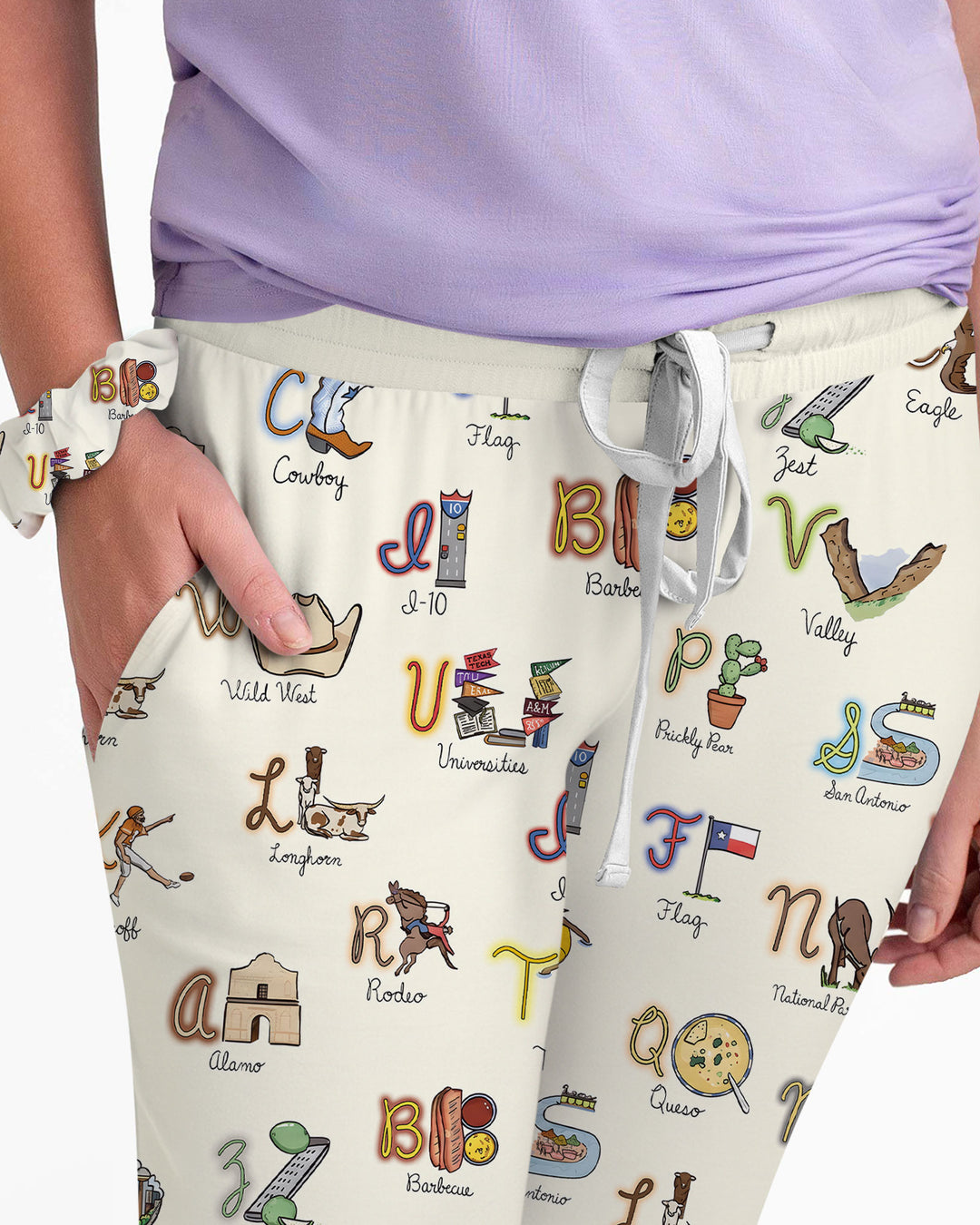Texas Alphabet Bamboo Women Pajama Set