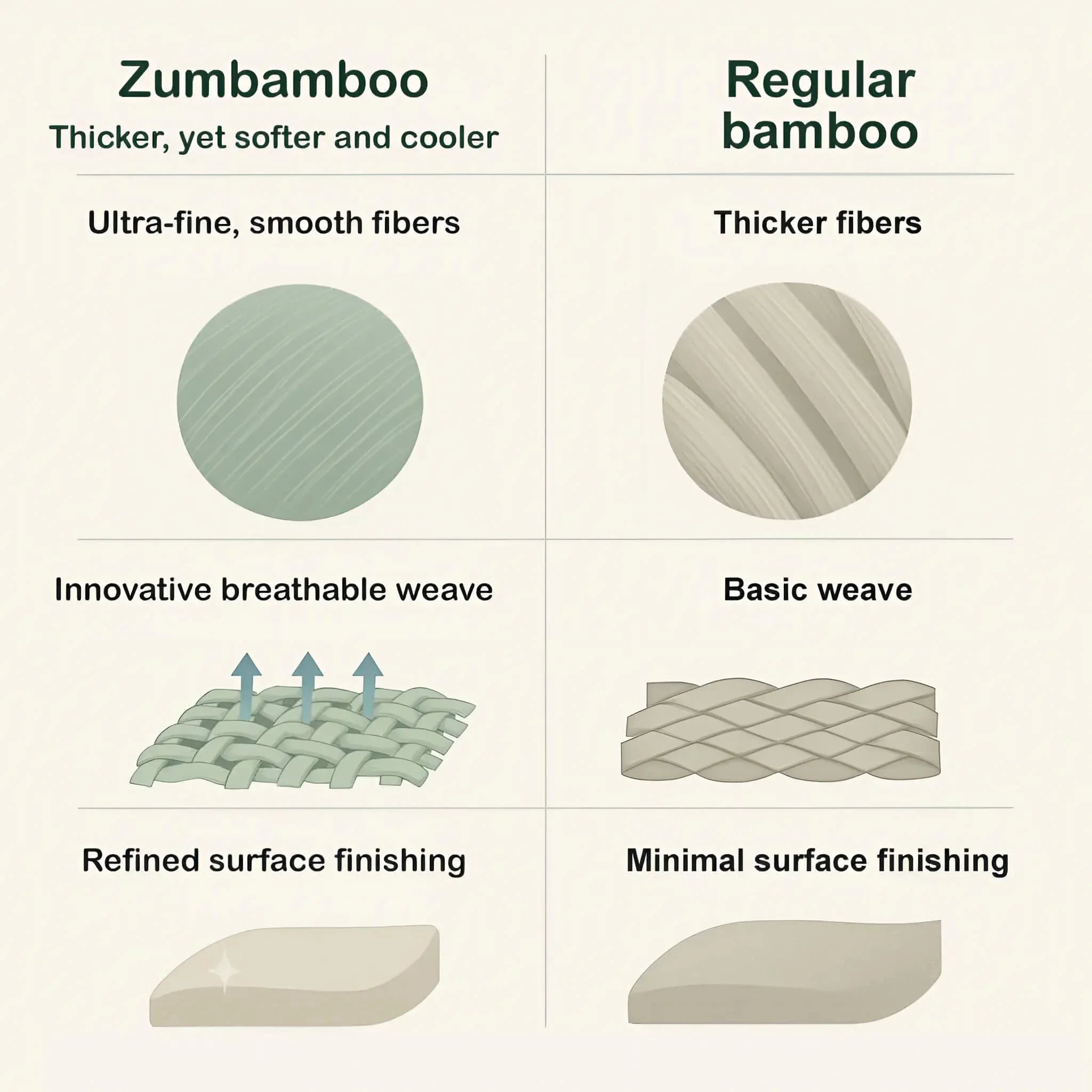 Zumbamboo vs basic weave comparison